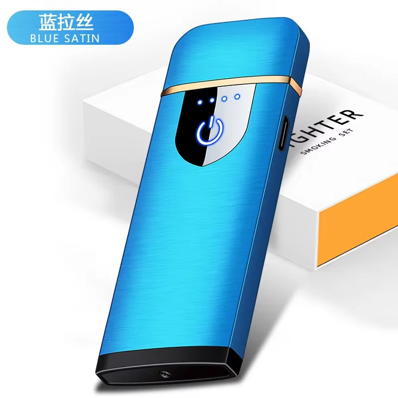 Mini Fingerprint Induction Intelligent Lighter, USB Rechargeable Cigarette Lighter, Electronic Lighter, Smoking Accessories, New