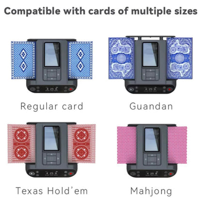 Automatic Cards Dealer, Rechargeable Cards Shuffler Shuffling Dealing Playing Cards Distribution Machine with 4 Bid Buttons