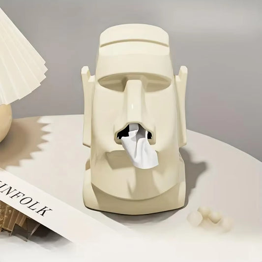 Household Tissue Box Creative Stone Figure Paper Towel Box Living Room Bedroom Table Decorative Simple Modern Style