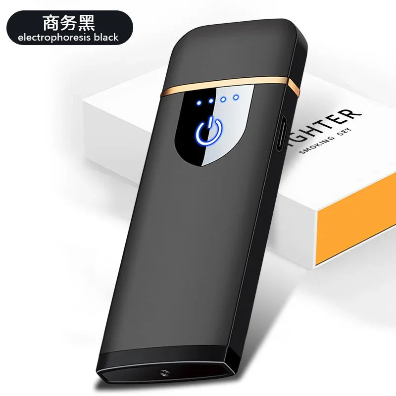 Mini Fingerprint Induction Intelligent Lighter, USB Rechargeable Cigarette Lighter, Electronic Lighter, Smoking Accessories, New