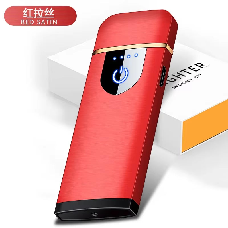 Mini Fingerprint Induction Intelligent Lighter, USB Rechargeable Cigarette Lighter, Electronic Lighter, Smoking Accessories, New