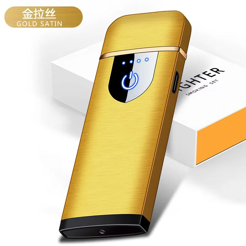 Mini Fingerprint Induction Intelligent Lighter, USB Rechargeable Cigarette Lighter, Electronic Lighter, Smoking Accessories, New