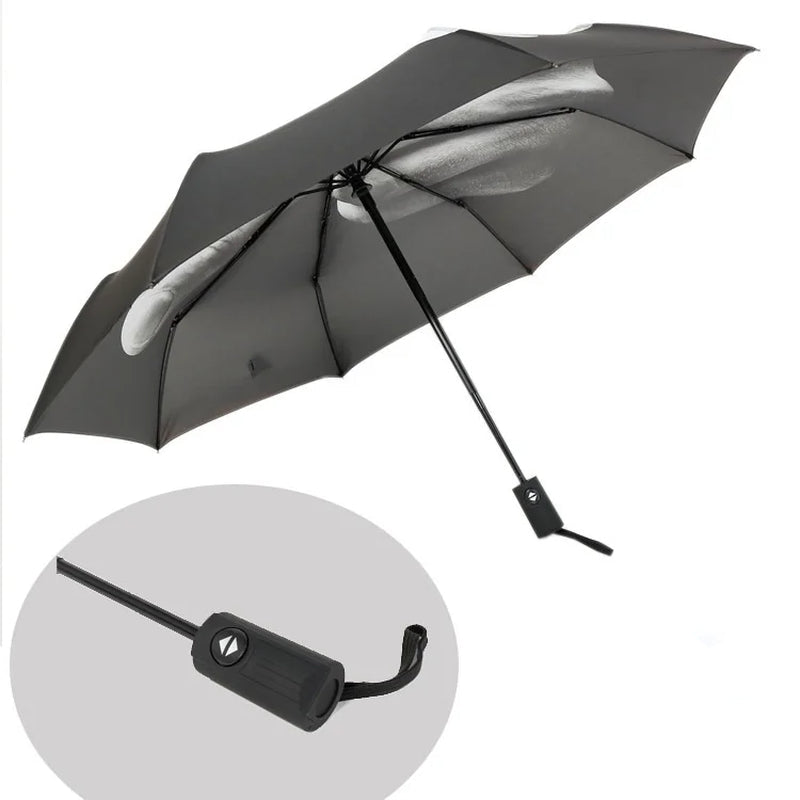 Rain Middle Finger Umbrella Women Umbrella Men Windproof Folding Personality Black Middle Finger Umbrellas Parasol Women 10 Bone