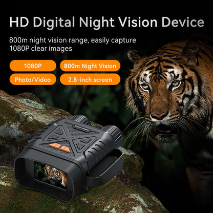 Experience Unmatched Clarity with HD 1080P Low Light Full Color Night Vision Binoculars - 10X Digital Zoom and 7 Gear Infrared for Day and Night Adventures!